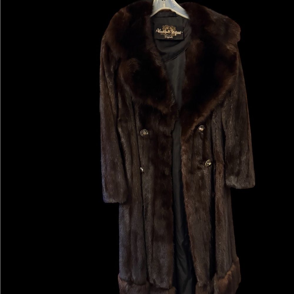 Luxurious Dark Brown Fur Coat